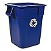 Rubbermaid Commercial Recycle Bin, 40 Gallon, Blue, FG353673BLUE
