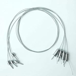 4 x hangende ophanging bevestiging roestvrij staal plafond oorstekers staalkabel voor LED-paneelbevestiging