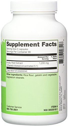 Vitacost Kudzu Root Extract -- 1200 mg per serving - 180 Capsules