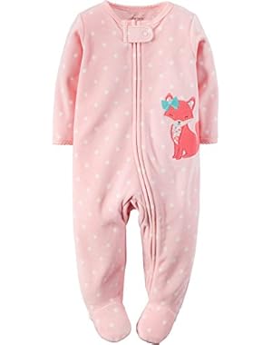 Carters Baby Girls Fox Sleep & Play Newborn Pink