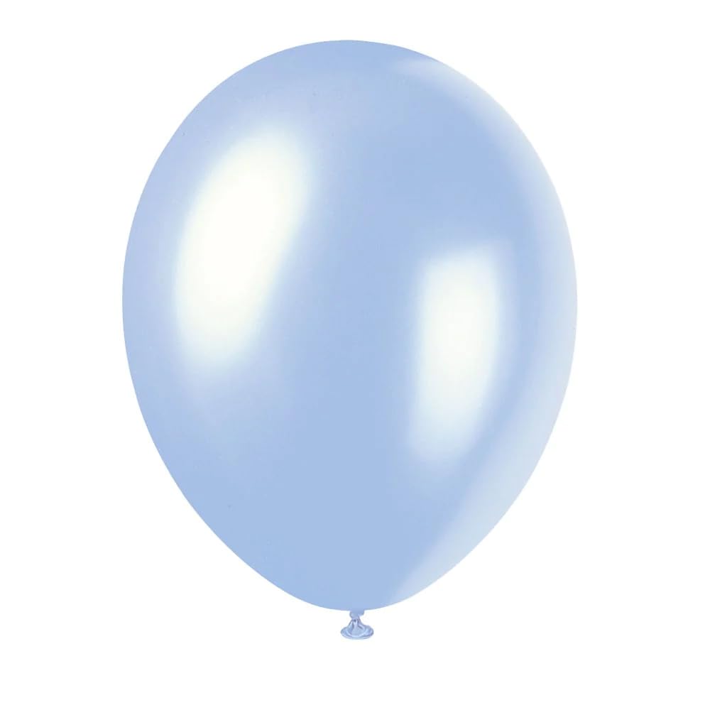 Premium Sky Blue Pearlized Balloons (30cm) Pack of 8 - Elegant Party Decorations