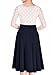 Miusol Women's Vintage High Waist A-line Retro Casual Swing Skirt (Medium, Navy Blue)
