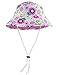 SunBusters Girls Reversible Bucket Hat (UPF 50+), Poppyberry, Large