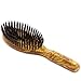 Fendrihan Men's Oval Hairbrush Pure Bristle with Real Olivewood Handle, Made in Germany