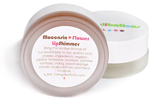 LIVING LIBATIONS - Organic Moccasin Flower Lip Shimmer | Natural, Wildcrafted Clean Beauty (.17 oz | 5 ml)