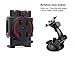 Car Mount Cell Phone Holder Universal for windshield Accessories Compatible to Samsung Galaxy S7 S6 S5, iPhone 6s 5s 5c and other mobile + Car charger, red.