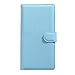 Ultra Slim Flip Bracket Cover Case for Huawei Mate 2 - Premium Soft PU Leather [ Wallet ] Case Cover for Huawei Ascend Mate 2 4G (Filio - SkyBlue)