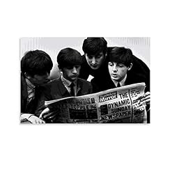 XYDQ Poster sur toile The Beatles en noir et blanc – Art mural – Impression moderne – Décoration de chambre de famille… - Les Beatles, Paul McCartney, John Lennon, RIngo Starr, George Harrison