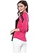 Allegra K Women's Floral Embroidery Color Block Raglan Sleeve T Shirt Pink XL US 18