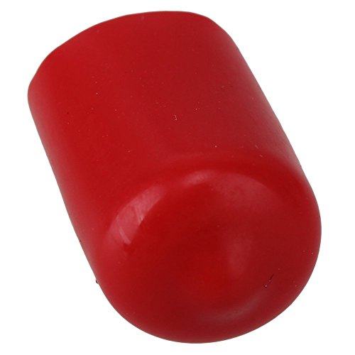CNBTR Soft Rubber Screw Thread Protector Cover Vinyl Round Rubber Hose End Caps Rubber Finisher Pipe Stop Pack of 10 (14mm, Red)