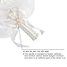 AerWo Bridal Bouquets - White Wedding Flower Bouquet Handmade Rose Rhinestone Pearl Bridal Bouquet Artificial Silk Flower with Lace - Being the Most Beautiful Bride