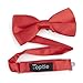 TopTie Mens Formal Solid Red Banded Bow Tie, Breast Cancer Awareness
