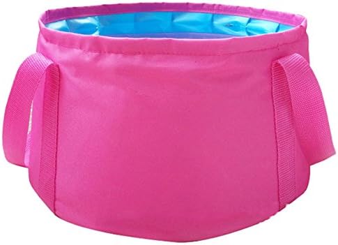 Xmiker Portable Collapsible Outdoor Wash Camping Folding Basin Bucket for Camping Hiking Travel, 20L(Red)