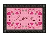 Hugs and Kisses Doormat Valentine's Day Indoor Outdoor MatMates 18