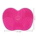 LYNN Silicone Makeup Brush Cleaning Mat Pad Makeup Brush Cleaner Glove Cosmetic Brush Cleaning Mat Portable Washing Tool Rose