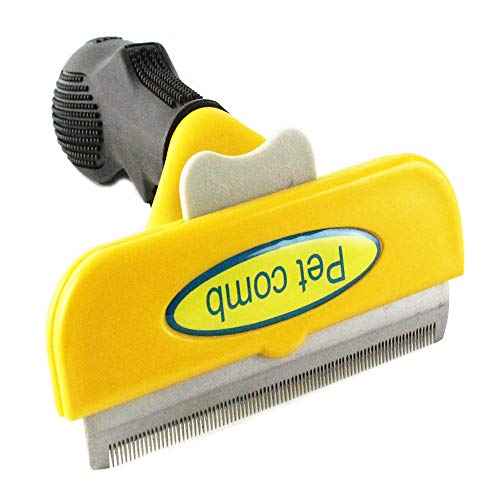 Jason zeng Pet Trim Deshedding Comb, Dog Cat and Horse Dematting Brush Undercoat Grooming Tools, Short Medium or Long Hair Detangler, Effectively Reducing Shedding 95% (Large)
