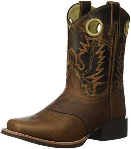 Smoky Mountain Youth Luke Square Toe Western Cowboy Boots Brown, 6M