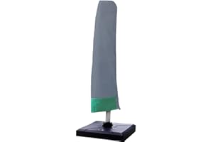 Vanteriam Patio Offset Umbrella & Frame Cover, Cantilever Outdoor Umbrella Cover with Zipper for 9 ft to 13 ft Parasol Waterproof Umbrellas Cover