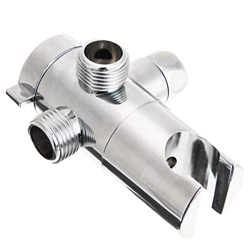 Mayitr 3 Way Shower Head Diverter Valve ABS Bathroom Sprayer Arm Wall Mount Fix Bracket for Bathroom Accessories - Thumbnail 4