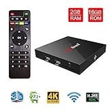 Greatlizard X96 Android 7.1 Smart TV Box 2GB RAM 16GB ROM WiFi 1080p 64 Bit Media TV Set Top Box