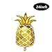 Rose Gold Aloha Balloons with Gold Pineapple | Aloha Party Decorations | Aloha Foil Balloons for Hawaii Party, Luau Party | 16inch