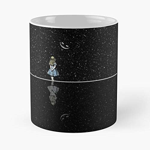Night Starry Stars In Cheshire Alice Cat Wonderland Best 11 Ounce Ceramic Coffee Mug Gift