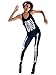 Tipsy Elves Halloween Women’s Skeleton Costume Shirt - Cute and Spooky Adult Womens Skeleton Tops - Front Printed Ribcage