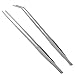 LILYS PET Straight and Bend Stainless Steel Super Thick Tweezers Set,Pliers Aquarium Tool Fish Tank Aquatic Plants Forceps Clip (18.9