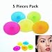 Ielva Face Brush Cleaner Silicone Facial Cleansing Brush Silicone Makeup Cleaner Brush Precision Pore Cleansing Pad Deeper Clean Exfoliate Skin 5 Pieces Pack
