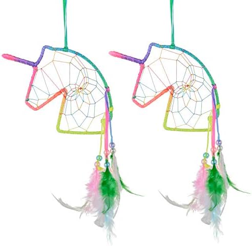 Unicorn Profile Dream Catcher - 2 Pack: Rainbow