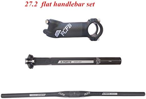 SHOUBING Matt Carbon Handlebar Mountain Bike Carbon Flat Rise Handlebar Carbon Seatpost Package Carbon Aluminum Stem Bicycles flatbar stem seatpot