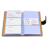 BTSKY Book Style Business Card Holder Name Card Book ID Card Credit Cards Organizer--For 300 Business Cards (Black)