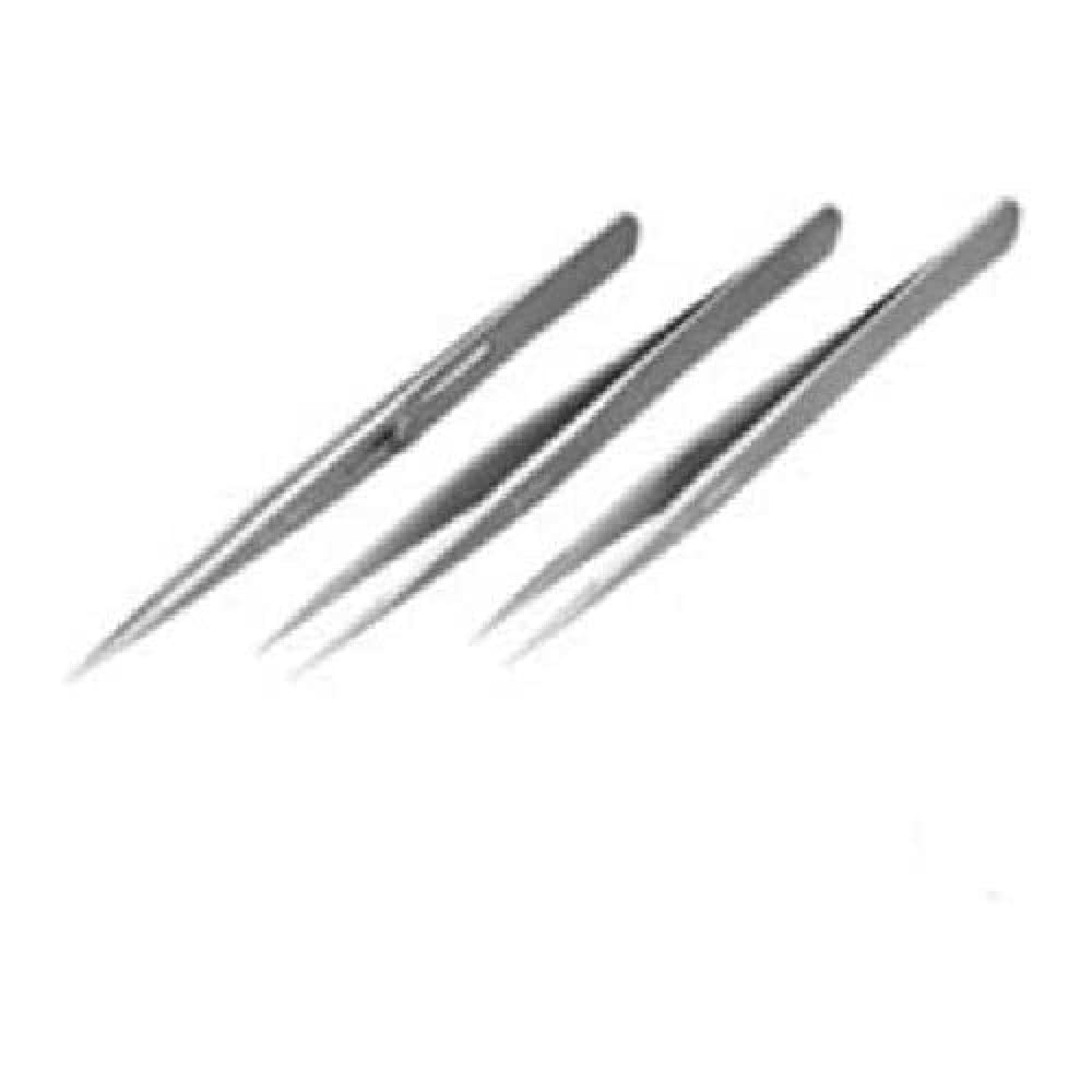Neolab 2 Nickel 1039 Straight, Fine & Superfine Tip Tweezers 120 mm Stainless Steel