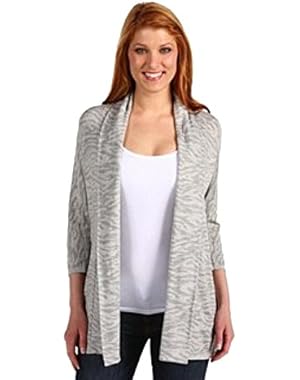 Zebra Jacquard Cardigan Grey Multi Small