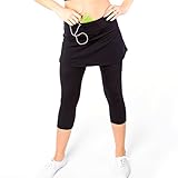 Sport-it Womens Capri Skirt, Active Skapri with Pockets, Running Skirted Leggings, Athletic Skort