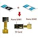 Velidy Dual SIM Card Adapter Converter Standby Flex Cable For Samsung Android XIAOMI (Nano)
