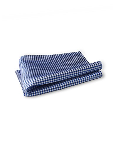 ORIGIN TIES Men's Fashion 100% Silk Checkered/plaid Wedding Pocket Squre Horizon