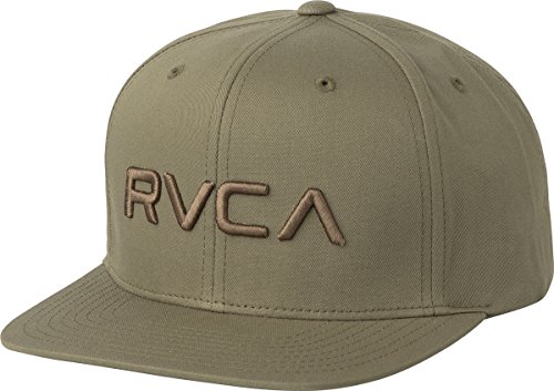 RVCA Men's Twill Snapback Hat, Olive, One Size