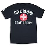 DISTRESSED GIVE BLOOD T BLACK LARGE