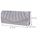 Evening Clutch, FASHIONROAD Womens Satin Crystal Envelope Clutch Purses For Wedding And Party Silver