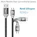 Fasgear Micro USB Cable 10ft, 3 Pack Fast Charging Android Charger USB 2.0 High Speed Data Transfer Nylon Braided Compatible for PS4 Controller, Micro USB Smartphones, MP3 (Black,White,Rose)