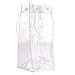 Akak Store 1 Pcs Portable Collapsible Clear Transparent PVC Ice Bag Champagne Wine Pouch Cooler Bag with Handle