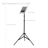 Grifiti Nootle iPad Tripod Mount and Stand: iPad Tripod Mount (2, 3 and 4), Aluminum Adjustable Music/Light Tripod Stand, and Nootle Mini Ball Head Perfect for Coaches, Teachers, Video, Photography, Music, Presentions, Displays, Tradeshows, Home, and Office Use
