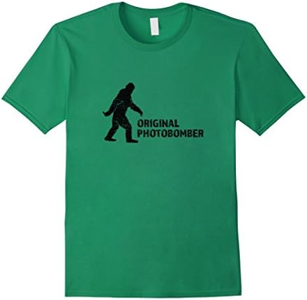 Original Photobomber Sasquatch Bigfoot T-Shirt - Male Medium - Kelly Green