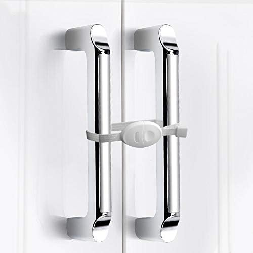 Child Safety Cabinet Locks Child Cabinet Safety Locks Baby Safety Locks Childproof Cabinet Latch -Child Safety For Baby Proofing Cabinets Kitchen Door No Drill No Screw No Adhesive/White(2 Pack)