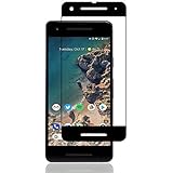 2 Pack Pixel 2 Screen Protector Full Coverage, Niyattn Tempered Glass Screen Protector for Google Pixel 2 5 inch with Double Shielding/Bubble Free/Case Friendly, Black