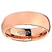 Tungsten Wedding Band Ring 7mm for Men Women Comfort Fit 18K Rose Gold Plated Plated Domed Polished