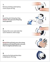 2 Packs Airtag Holder Key Ring with Soft TPU