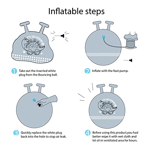 Centel Hopper Ball Bouncy Ball with Handle for Kids,Hippity Hop18 inch,Sit and Bounce on Ball