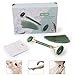 Jade Roller & Gua Sha Massage Tool Set, Jade Roller for Face, 100% All-Natural jade, Highly Potent, Anti Aging Wrinkle, Facial Massager Therapy, Clears Toxins, Reduces Puffiness